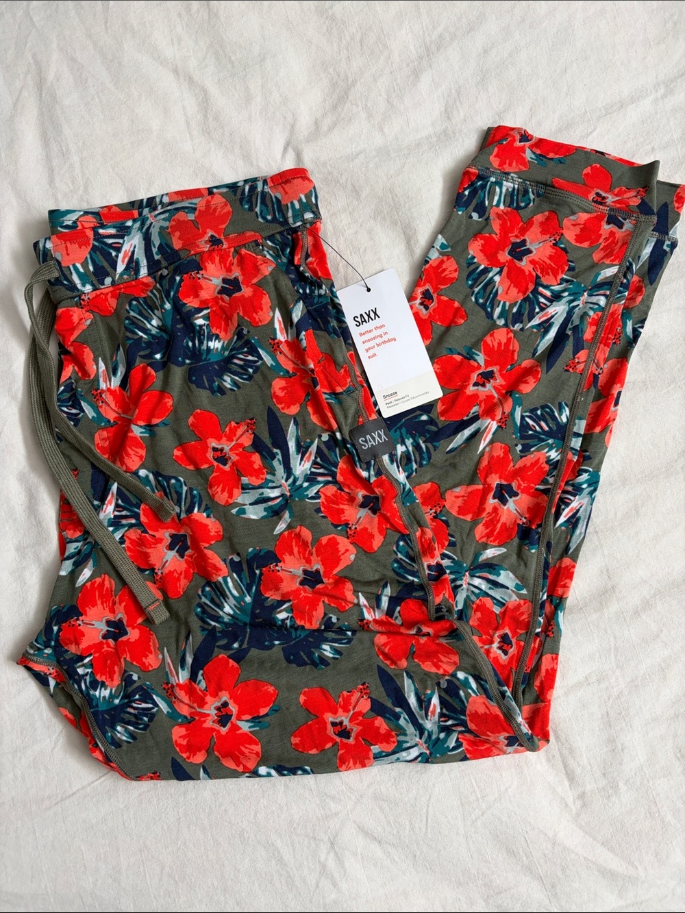 NWT SAXX Snooze Floral pants - sz L